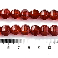 染色および加熱された天然カーネリアン ビーズ 連売り  ランタン  レッド  10mm  穴：1mm  約38個/連  14.17''（36センチメートル）&nbsp;G-G177-I01-01