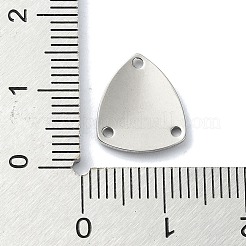 変色しない201ステンレススチールマルチ連リンク  三角形  ステンレス鋼色  13x11x1mm  穴：1.2mm&nbsp;STAS-C097-54P