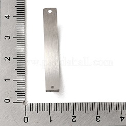 変色しない304ステンレススチールコネクタチャーム  カーブ長方形のリンク  ステンレス鋼色  38.5x6x1.5mm  穴：1.4mm&nbsp;STAS-R117-03P