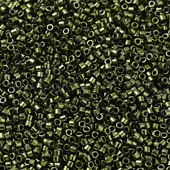 MIYUKIデリカビーズ小  シリンダー  日本製シードビーズ  15/0  （dbs0011)メタリックオリーブ  1.1x1.3mm  穴：0.7mm  約175000個/袋  50 G /袋&nbsp;SEED-X0054-DBS0011