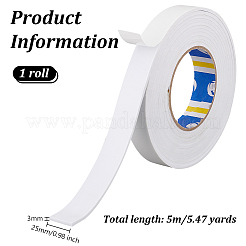 5m EVAフォームマスキングテープ  衝突防止スポンジテープ  ホワイト  2.4x0.3cm&nbsp;TOOL-WH0136-117B