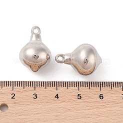 CCBプラスチックペンダント  ティアドロップ  プラチナ  21x15x15mm  穴：2mm&nbsp;CCB-N006-42P