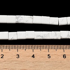 天然石ハウライトビーズ連売り  2穴  長方形  5.5~6x5x2.5mm  穴：0.9mm  約69~70個/連  15.12~15.2インチ（38.4~38.6cm）&nbsp;G-F762-A12-01