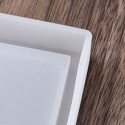 DIYシリコンモールド  レジン型  UVレジン用  エポキシ樹脂工芸品作り  ホワイト  正方形  107x107x18mm&nbsp;LS-SIMO-Z003-01D