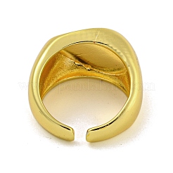 女性用真鍮カフリング  カドミウムフリー＆鉛フリー  18KGP本金メッキ  内径：18mm&nbsp;LS-RJEW-E294-03G-02