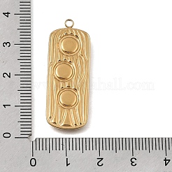 304ステンレススチールエナメルペンダント  丸いチャームが付いた長方形  ゴールドカラー  カラフル  36x13x2.5mm  穴：2mm&nbsp;STAS-E520-04G