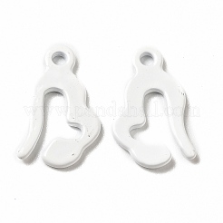 スプレー塗装された201ステンレススチールチャーム  ミックスカラー  13x8x1mm  穴：1.2mm&nbsp;STAS-G304-27