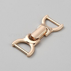 合金スカーフリングバックル  スカーフベルト用ダブルDリング＆リングスナッフルビット  ライトゴールド  58x25x8mm&nbsp;FIND-WH0173-114KCG