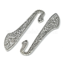チベット風ブックマーク  鉛フリー＆カドミウムフリー＆ニッケルフリー  アンティークシルバー  80x17x2mm  穴：1mm&nbsp;TIBEP-24-AS-FF