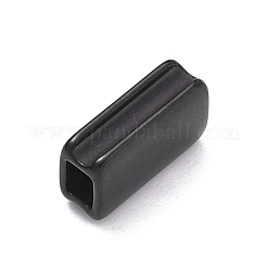 304ステンレススチールスライドチャーム  長方形  イオンプレーティング（ip）  ブラック  11x6x4mm  穴：3.5x2.5mm&nbsp;STAS-A138-08EB