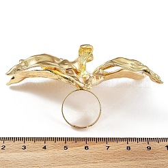 女性用合金指輪  花  ゴールドカラー  usサイズ8 1/2(18.5mm)&nbsp;LS-RJEW-L127-01G