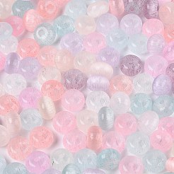 Fgbグレードaドローベンチスタイルガラスシードビーズ  ロンデル  模造キャットアイビーズ  ミックスカラー  7.5x4.5mm  穴：1.2~1.4mm  約1250個/ポンド&nbsp;SEED-Q040-02A-M01