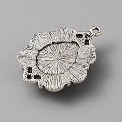 合成ターコイズペンダント  アンティークシルバートーン合金パーツ  ティアドロップ  34.5x25x6.5mm  穴：1.8mm&nbsp;LS-TURQ-WH0001-06