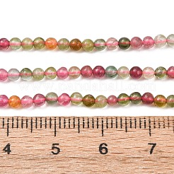 天然のマルチカラートルマリンビーズ連売り  スムーズなラウンド  2.5~3.5mm  穴：0.6~0.7mm  約126~151個/連  14.96~16.34''（38~41.5センチメートル）&nbsp;G-H358-A06-3mm-01