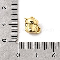 真鍮製チャーム  カップ  長持ちメッキ  鉛フリー＆カドミウムフリー  ラックめっき  丸カン付き  18KGP本金メッキ  9.5x10x7.5mm  穴：3mm&nbsp;KK-I364-10G-02