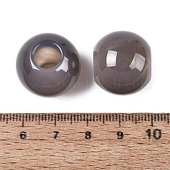 天然なグレーアゲートビーズ  滑らかなロンデル  大穴ビーズ  20~20.5x17~18mm  穴：7.5~8.5mm&nbsp;G-Q608-05C