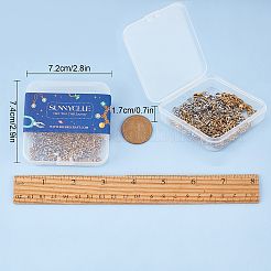 6個 3色 304ステンレススチール フィガロチェーンネックレス作り  ミックスカラー  17.91インチ（45.5cm）  2個/カラー&nbsp;STAS-SC0002-75