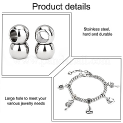 304ステンレススチールビーズ200個  ロンデル  ステンレス鋼色  6x4mm  穴：3.5mm&nbsp;STAS-PH0005-30