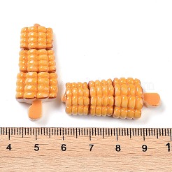 不透明樹脂模造食品デコデンカボション  串焼き  オレンジ  36.5x15.5x8mm&nbsp;CRES-O002-02B