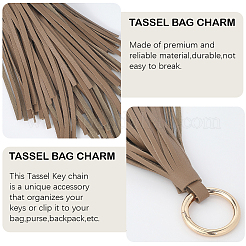 PUレザータッセルペンダントキーホルダー  ゴールドカラー  ペルー  210mm&nbsp;FIND-WH20019-242G-01
