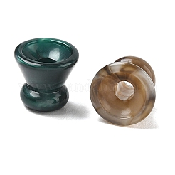 アクリルヨーロピアンビーズ  大穴ビーズ  天然石風  シーシャボウル  ツートン  ミックスカラー  17~18x16mm  穴：5.5mm&nbsp;AC-CBA00C1-02