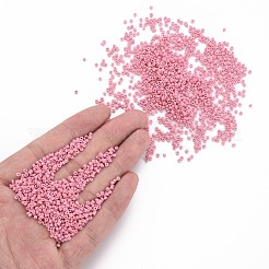 ガラスシリンダービーズ  シードビーズ  焼き付け塗料  丸い穴  ピンク  1.5~2x1~2mm  穴：0.8mm  約45000個/袋  約1ポンド/バッグ&nbsp;SEED-S047-A-043