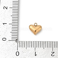 304ステンレスペンダント  イオンプレーティング（ip）  ハートチャーム  14KGP本金メッキ  7.5x7.5x3mm  穴：1mm&nbsp;STAS-L283-23G
