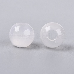 天然ホワイトアゲートビーズ  滑らかで丸い  8~8.5x7~8mm  穴：3mm&nbsp;G-Q602-08A-01