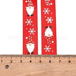 5ヤードのクリスマスポリエステルプリントリボン  ギフト包装用  サンタクロース  5/8インチ（16mm）&nbsp;OCOR-A008-01B