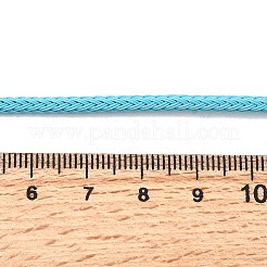 編み込みステンレスコード  DIYクラフト用  テクスチャラウンド  ディープスカイブルー  3mm  約32.81フィート（10m）/ロール&nbsp;STAS-D382-01L