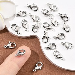 シェグレース 真鍮製ロブスタークラスプ  長持ちメッキ  カドミウムフリー＆ニッケルフリー＆鉛フリー  プラチナメッキ  12x7x3mm  穴：1.2mm&nbsp;XGR0010P-04P