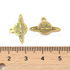 イオンプレーティング（IP）304ステンレスペンダント  レーザー切断  惑星のチャーム  ゴールドカラー  11x19x1mm  穴：1.6mm&nbsp;STAS-J042-24G