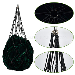 ポータブルポリエチレン馬麦わらメッシュバッグ1個  鉄パーツ  ブラック  202cm&nbsp;ABAG-GF0001-42