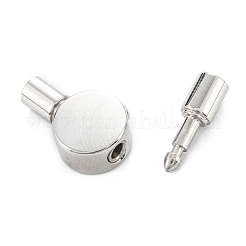 変色しにくい304ステンレススチール製バヨネット留め具  フラットラウンド  ステンレス鋼色  22x9.5x5mm  穴：3mm&nbsp;X-STAS-P285-03P