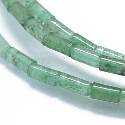 天然石グリーンアベンチュリンビーズ連売り  コラム  4~5x2~2.5mm  穴：0.6~0.8mm  約88個/連  15インチ&nbsp;G-F631-B05