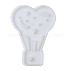DIYシリコンモールド  UVレジン用  エポキシ樹脂工芸品作り  ハート  ホワイト  156x115x6.5mm&nbsp;DIY-A058-01E