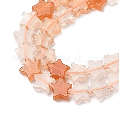 天然石ピンクアベンチュリンビーズ連売り  スター  5.5~6x5.5~6x2.5mm  穴：1mm  約76個/連  15.31~15.35''（38.9~39センチメートル）&nbsp;G-H087-C06-01