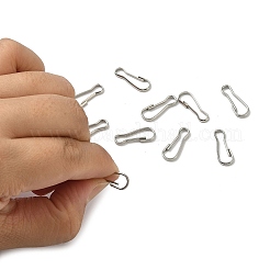 鉄のキーホルダー留め金のパーツ  プラチナ  20x8x2mm  内径：19x6mm&nbsp;KEYC-D046-P
