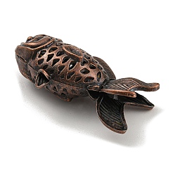 合金のチベット風チャーム  魚  カドミウムフリー＆鉛フリー  赤銅鉱  44.5x28.5x16mm  穴：2mm&nbsp;FIND-C052-15R