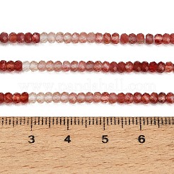 グラデーションカラーの天然長石ビーズの連  ロンデル  多面カット  3x2mm  穴：0.5mm  約145個/連  12.99''（33センチメートル）&nbsp;GG-CBA0C95-A01-3mm