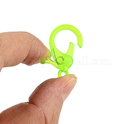 透明なプラスチック製のカニカン  ミックスカラー  26x19x6mm  穴：2mm&nbsp;KY-H005-A-M