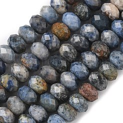 天然デュモージェライトビーズ連売り  多面カット  ロンデル  5.5~6.5x4.5mm  穴：1mm  約91~94個/連  15.35''（39cm）〜15.43''（39.2cm）&nbsp;G-D344-A15