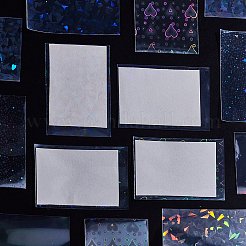 200個4スタイルのレーザー透明プラスチック包装袋  カード用  模様の長方形  カラフル  混合図形  8.8x6.1x0.02cm  50個/スタイル&nbsp;ABAG-DJ0001-27