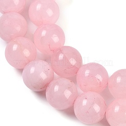 天然石ローズクォーツビーズ連売り  ラウンド  12mm  穴：1mm  約31個/連  14.76''（37.5センチメートル）&nbsp;G-F591-04-12MM