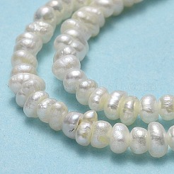 天然養殖淡水パールビーズ連売り  ケシパールビーズ  ナゲット  リネン  1.5~2x2~3x2mm  穴：0.5mm  約255~256個/連  14.21~14.61''（36.1~37.1センチメートル）&nbsp;PEAR-A005-18