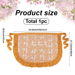 コットンハーフエプロン  ダブルベルト付き  家庭用掃除・調理用  ダークチソウ  1565mm&nbsp;FIND-WH20019-252A