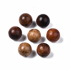 天然木のビーズ  ワックスをかけられた木製のビーズ  染色されていない  ラウンド  キャメル  8mm  穴：1.5mm  約2000個/500g&nbsp;WOOD-S666-8mm-01