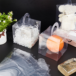 透明なプラスチックのギフト用の箱  正方形  透明  10x10x10cm&nbsp;CON-WH0086-046