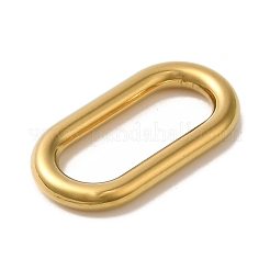 イオンプレーティング（IP）304ステンレス鋼リンクリング  オーバル  18KGP本金メッキ  22x12x2.5mm  内径：17x6mm&nbsp;STAS-Z086-04G