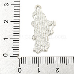ハロウィンテーマアロイエナメルペンダント  プラチナ  魔女  28x14x2mm  穴：1.6mm&nbsp;ENAM-M221-02P-07